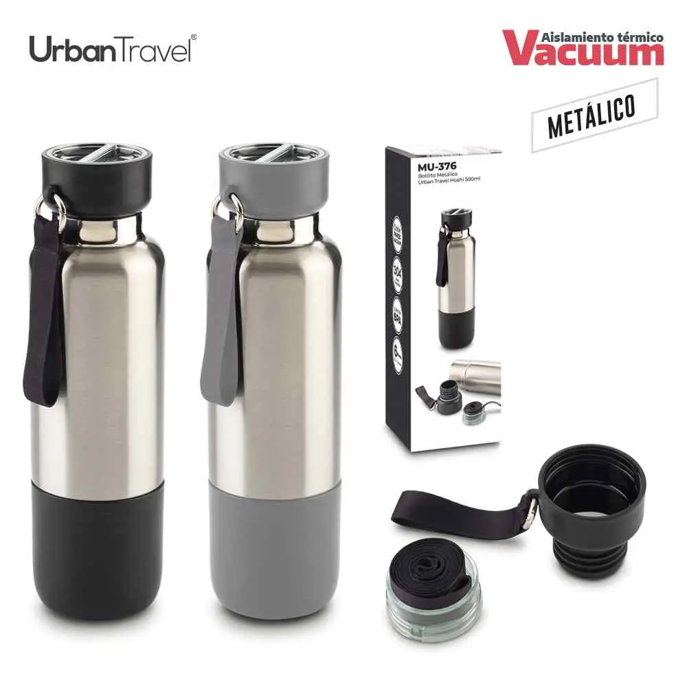 Botilito Metálico Urban Travel Hoshi 500ml - PromoHit