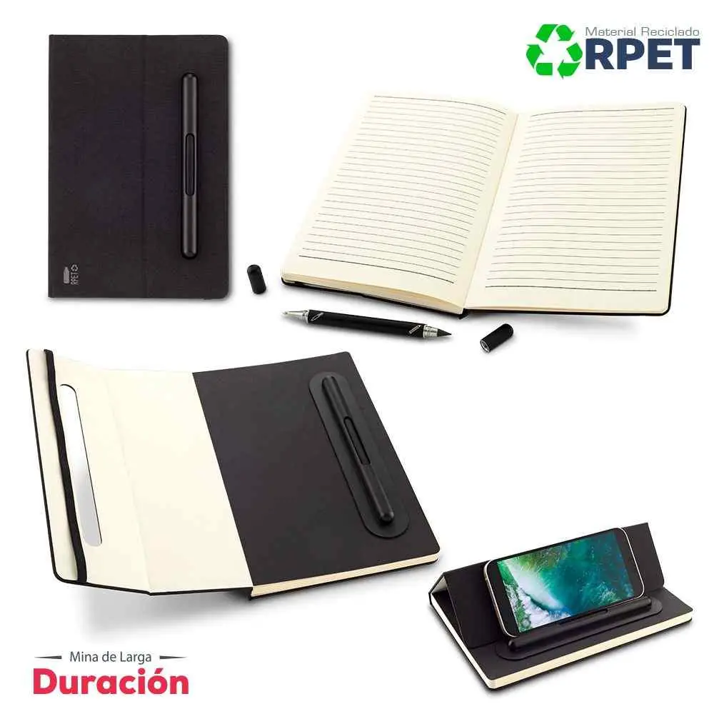 Set de Libreta y Bolígrafo 2-1 RPET - PromoHit