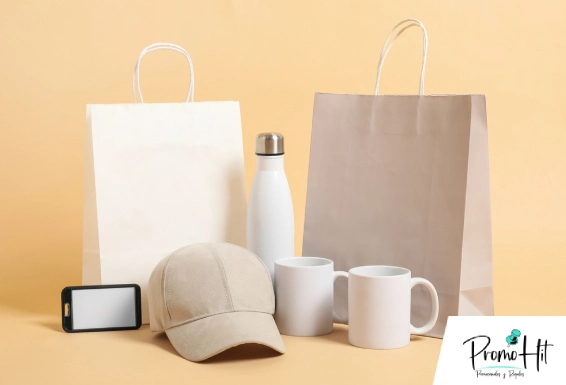 Elementos publicitarios personalizados para estrategia de marketing empresarial