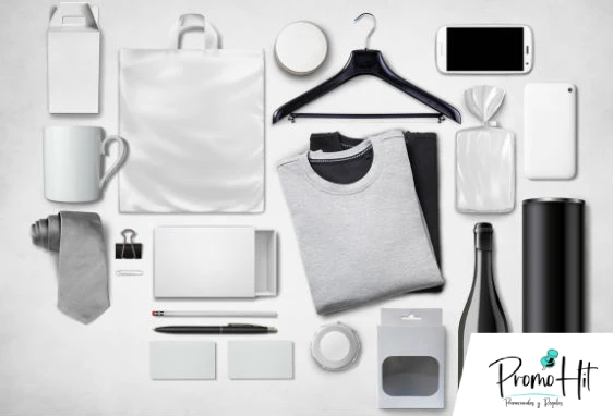 regalos promocionales como camisas, bolsas, botellas y más